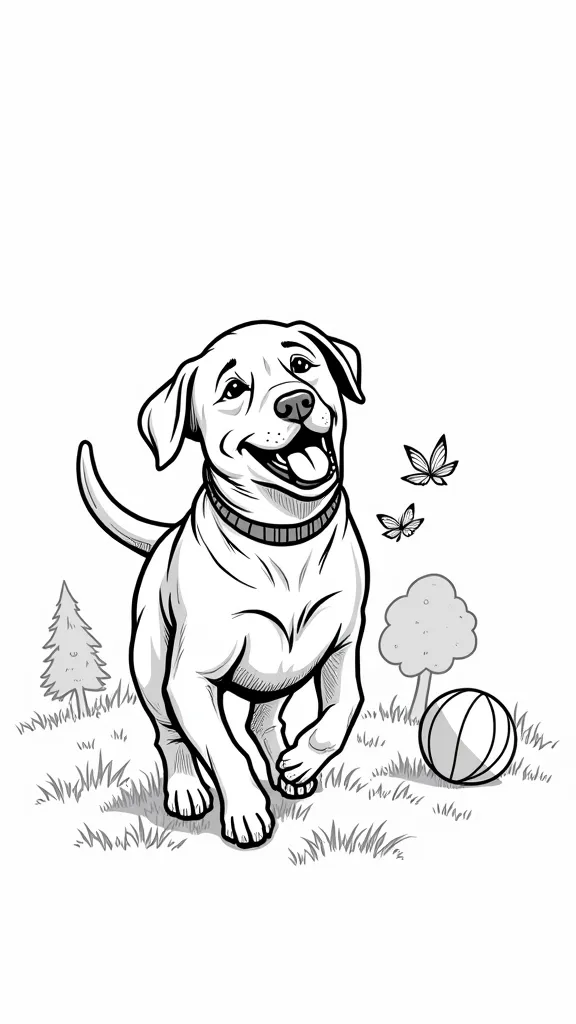 black lab dog coloring pages